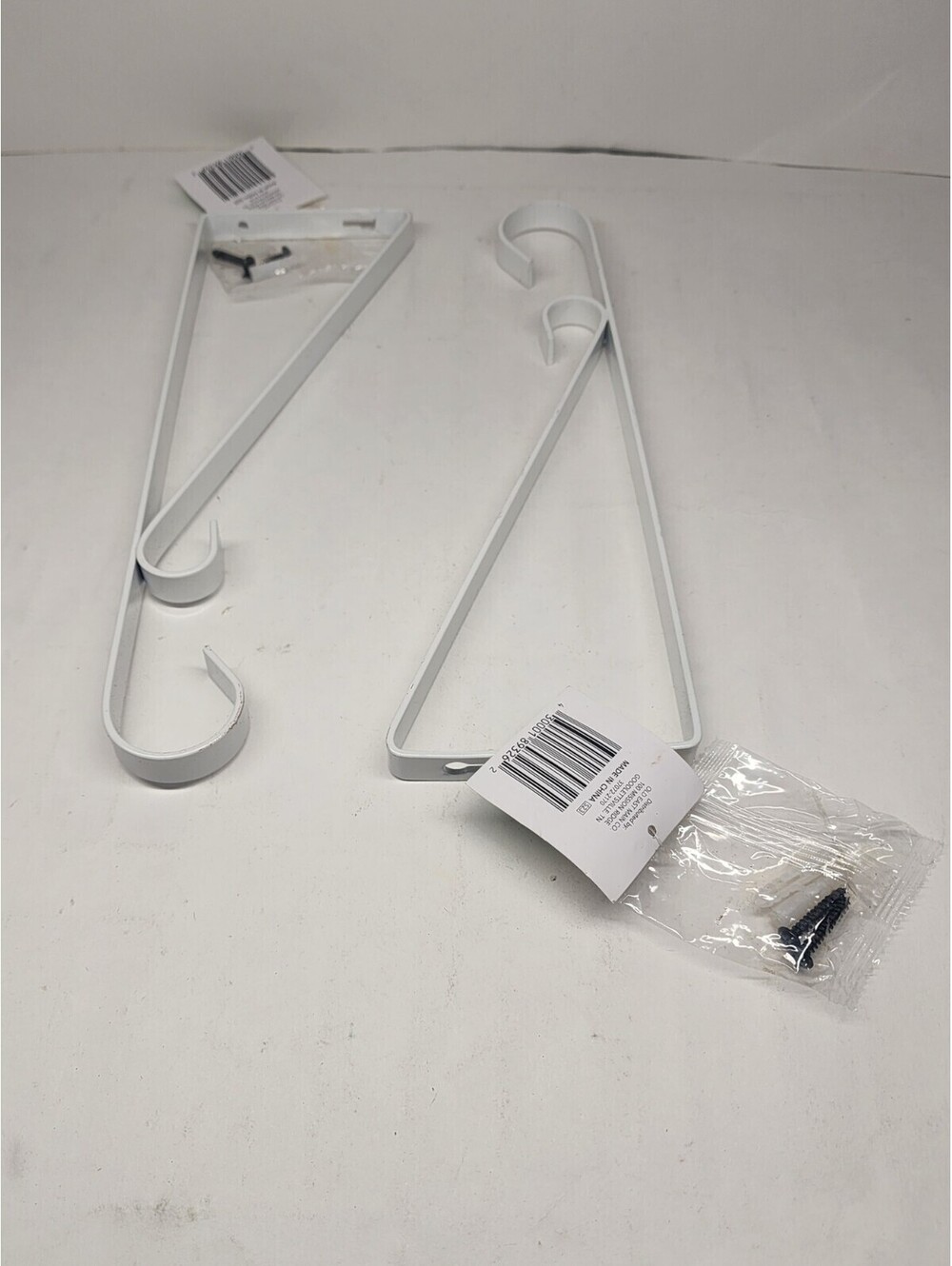 True Living 12 Inch Metal Plant Bracket w/Hardware - White - 2 Pack